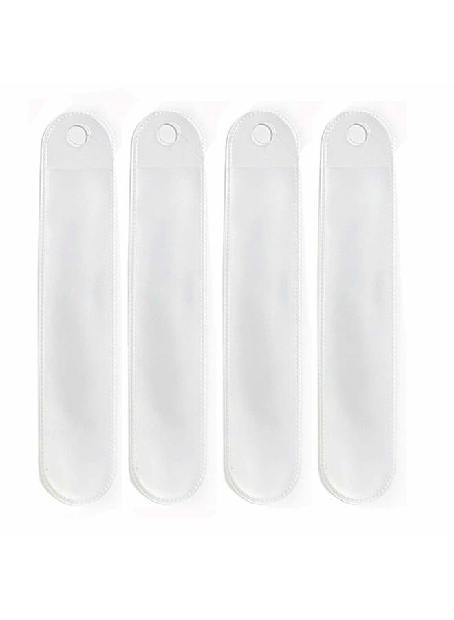 Luzen 50Pcs Clear Plastic Pen Pouch Bag Single Pen Sleeve Case Holder Ballpoint Pen Pencil Gift Packaging Bag for for School Office Business Use - Image 1
