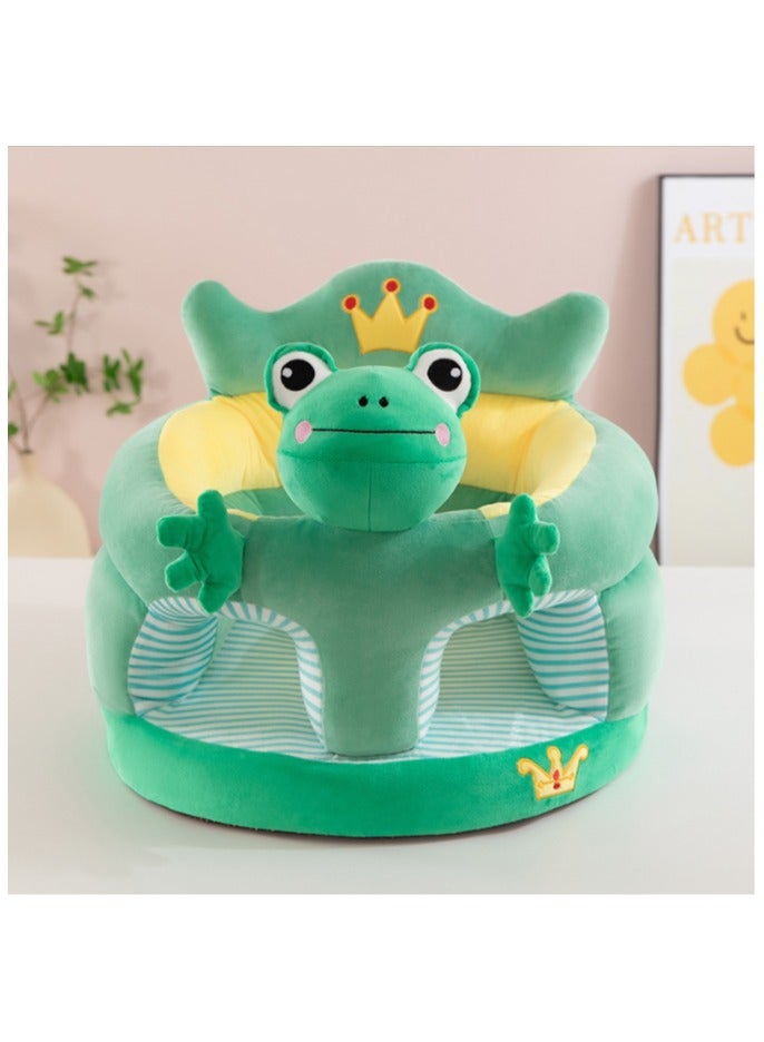 Educational children's sofa, supportive velvet seat for the nursery, soft and comfortable cushion, floor seat for infants, non-slip armchair, cartoon animal design, gift for children of all genders - Image 1