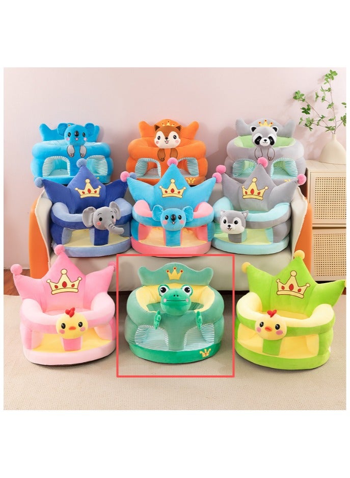 Educational children's sofa, supportive velvet seat for the nursery, soft and comfortable cushion, floor seat for infants, non-slip armchair, cartoon animal design, gift for children of all genders - Image 2