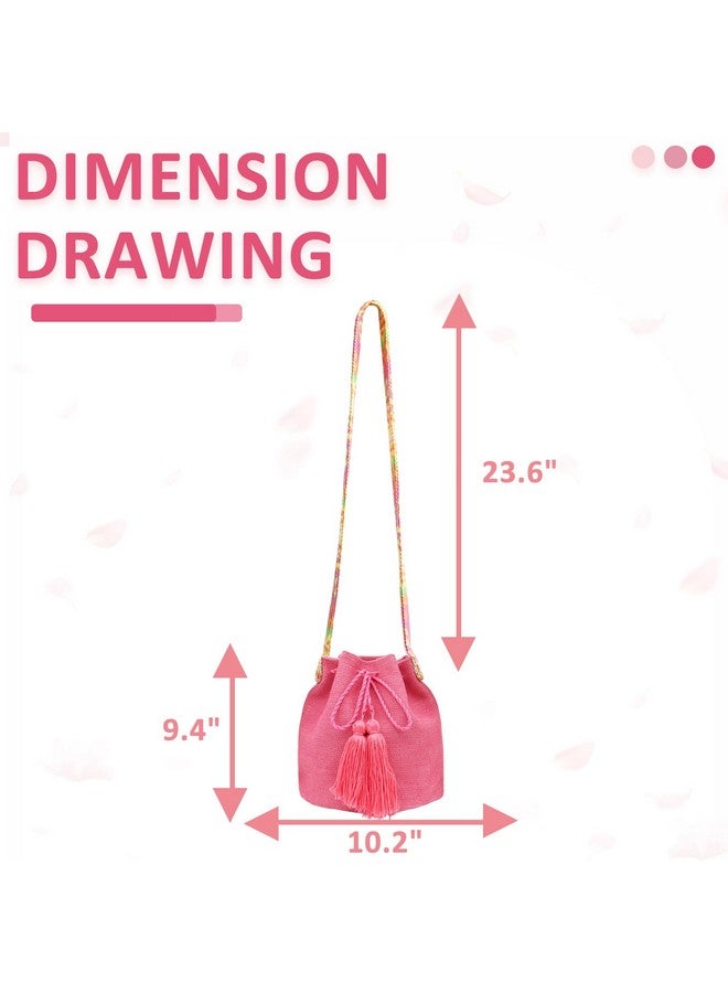 QTKJ Canvas Pink Tote Bag, Crossbody Bags for Women, Bohemian Shoulder Straps, Large Capacity Travel Handbag for Vacation & Daily Use - Image 1