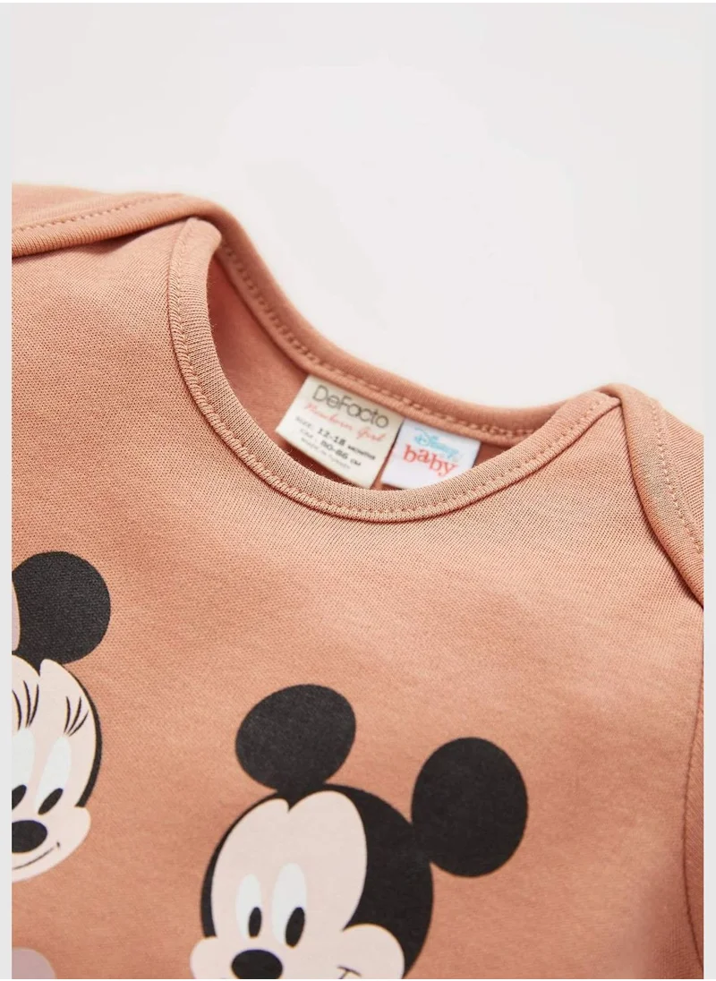 DeFacto Short Sleeve Mickey & Minnie Print Sleepsuit