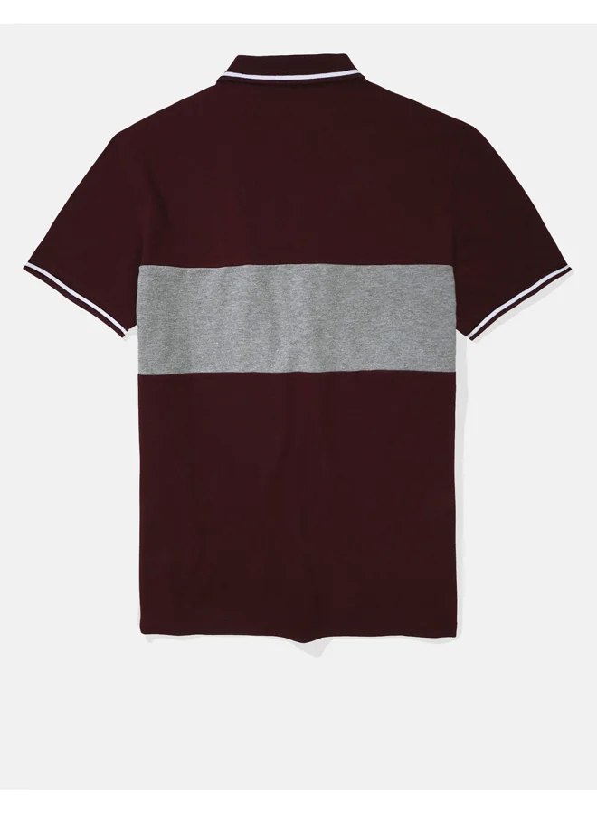 American Eagle AE Colorblock Pique Polo Shirt