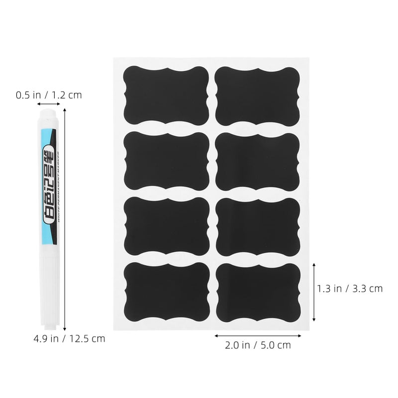 Reusable Jar Labels 48pcs with Erasable Pen for Spice Jars Canning Pantry Storage - Image 3
