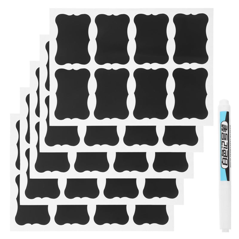 Reusable Jar Labels 48pcs with Erasable Pen for Spice Jars Canning Pantry Storage - Image 2
