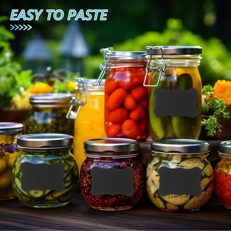 Reusable Jar Labels 48pcs with Erasable Pen for Spice Jars Canning Pantry Storage - Image 5
