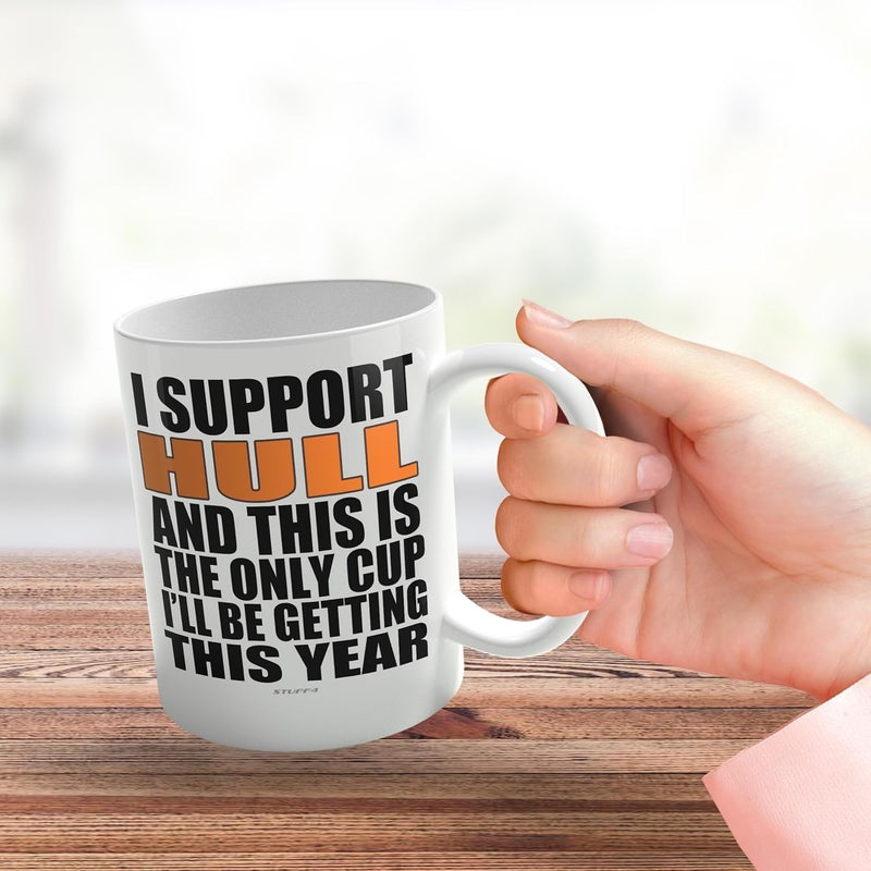 Stuff4 كوب كرة قدم مضحك هدية لمشجعي هال - كوب فوتي أونلي - أكواب مزحة هدية عيد الميلاد وعيد ميلاد للابن والأب والأخ والعم والزميل والصديق وابن العم، 11 أونصة سيراميك آمن للغسالة أكواب قهوة وشاي - Image 3