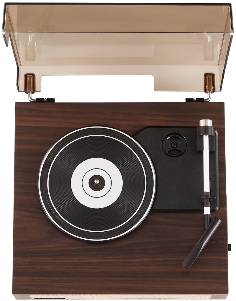 Crosley كروسلي CR6042A-WA سكوت جهاز تشغيل أسطوانات بلوتوث ثلاثي السرعات مع مكبرات صوت مدمجة، خشب الجوز - Image 5