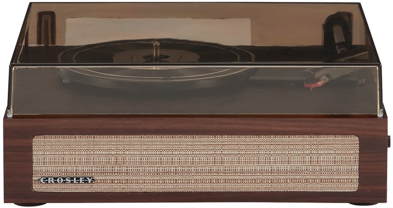 Crosley كروسلي CR6042A-WA سكوت جهاز تشغيل أسطوانات بلوتوث ثلاثي السرعات مع مكبرات صوت مدمجة، خشب الجوز - Image 3