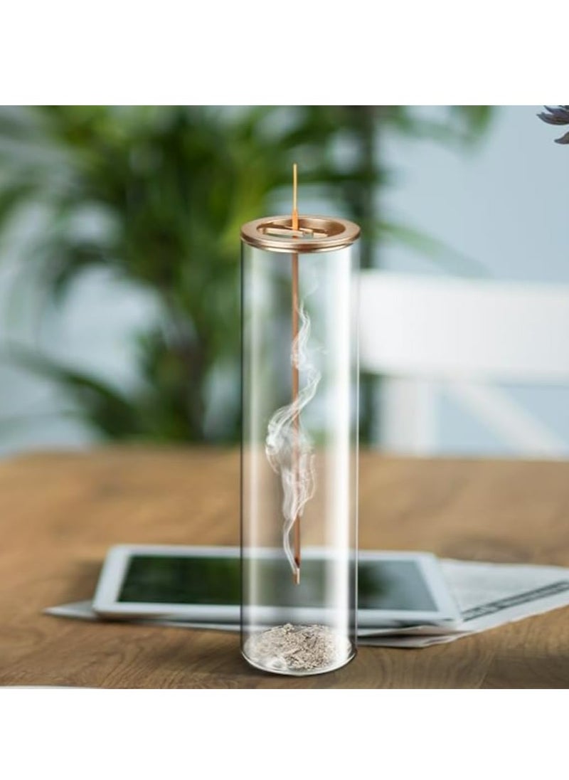 Oasisgalore - Modern Incense Holder Incense Burner Holder with Removable Glass Ash Catcher for Home Decor Yoga - Image 1