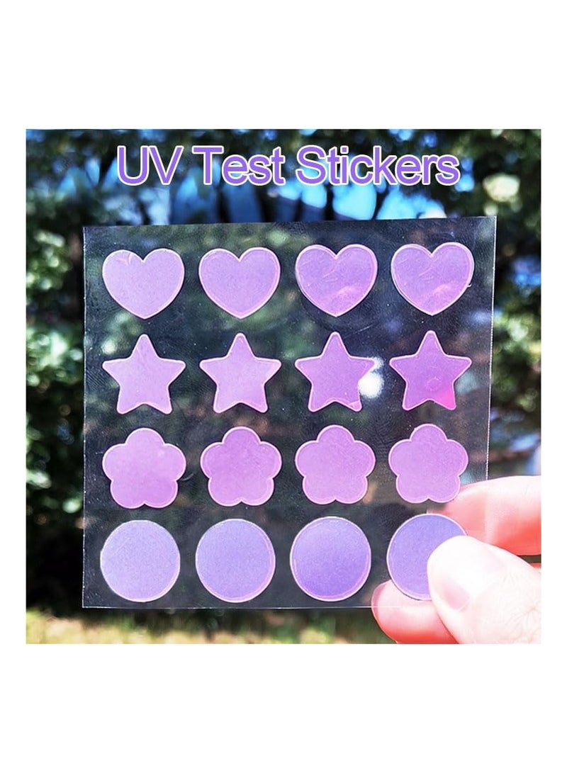 SYOSI UV Detection Stickers, 10 Pcs UV Stickers for Sunscreen, Sweat, Waterproof UV Activated Sunscreen Stickers, Know When To Re-Apply Sunscreen UV Stickers Safe for UV Protection, for Girls, Boys - Image 5