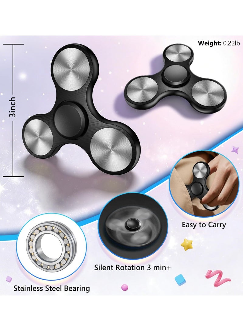سبينر مثلث من سبائك الألمنيوم بمحمل عالي السرعة، دوران سلس من 4 إلى 8 دقائق، لعبة لتخفيف التوتر والقلق وتحسين التركيز ADHD، مناسبة للمكتب وهدايا للأطفال والكبار - Image 3