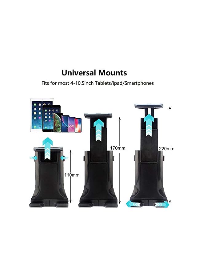 Green Tiger 2 in 1 CD Slot Tablet Car Mount, Universal CD Player Car Phone Mount, Compatible with Samsung Galaxy/iPad Mini/iPad Air/iPad Pro/iPhone Xs Max/XS/XR/GPS (4"-10.5" Tablets & Cellphones) - Image 2