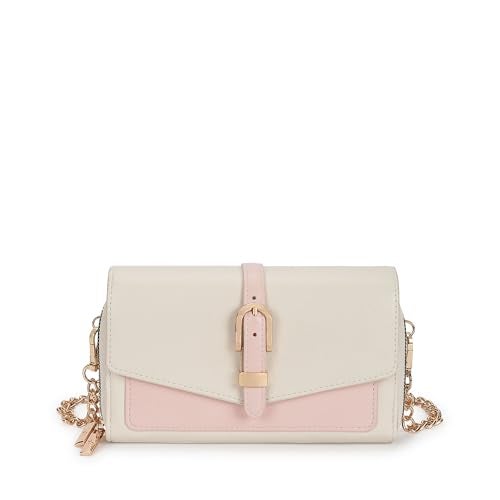 Fastrack Color-Blocked Sling Bag for Women | Faux Leather Crossbody with Zippered Compartment, Chain Strap and Lightweight Build | Compact Everyday Bag for Travel, College and Casual Outfits - Image 1