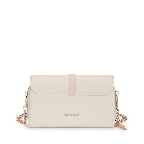 Fastrack Color-Blocked Sling Bag for Women | Faux Leather Crossbody with Zippered Compartment, Chain Strap and Lightweight Build | Compact Everyday Bag for Travel, College and Casual Outfits - Image 5
