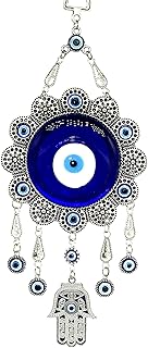 Betterdecor Blue Evil Eye with Hamsa Hand Protection Hanging Ornament (with a  Pouch)-006 - Image 1