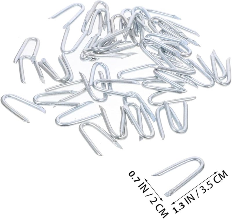 50 Pcs Galvanized Steel U Shaped Landscape Stakes Garden Fencing Nails Easy Install - Image 5