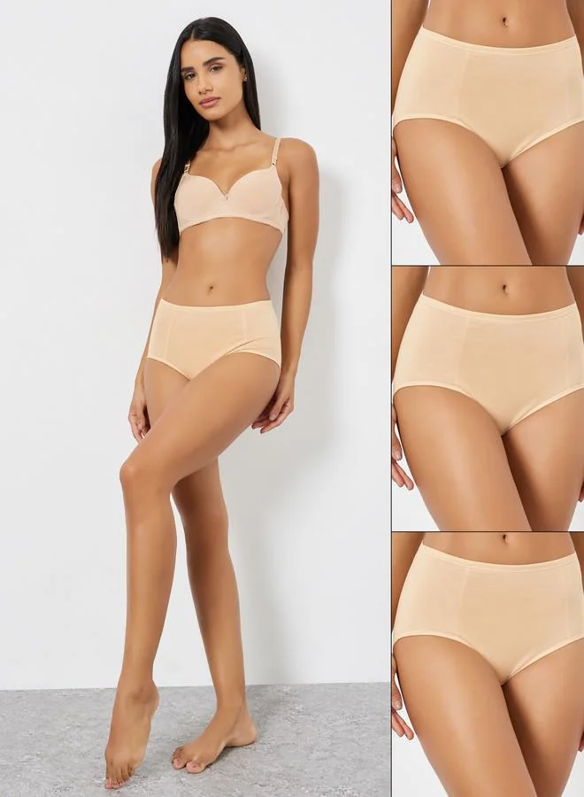 Styli Pack of 3 - Nude Full Coverage Cotton Briefs