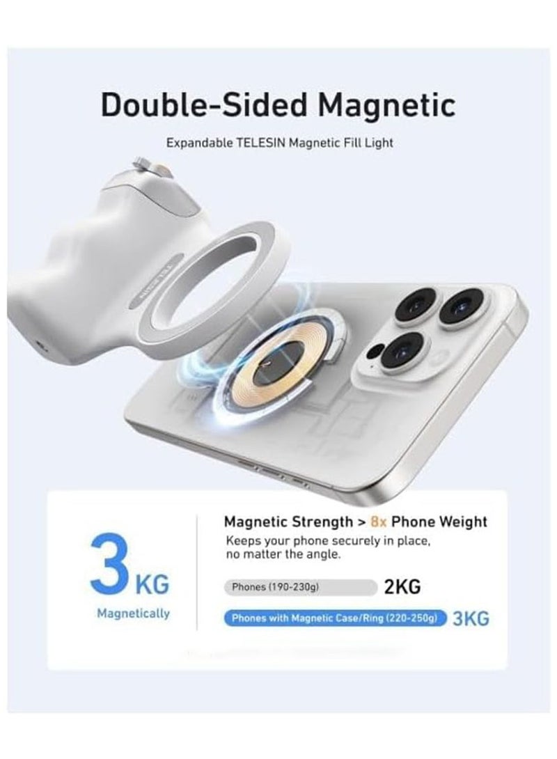 DANIM Magnetic Camera Grip for iPhone with Bluetooth Remote Smartphone Shutter Grip with Tripod Mount Portable Camera Handle for Vlogging Selfies and Mobile Photography - Image 3