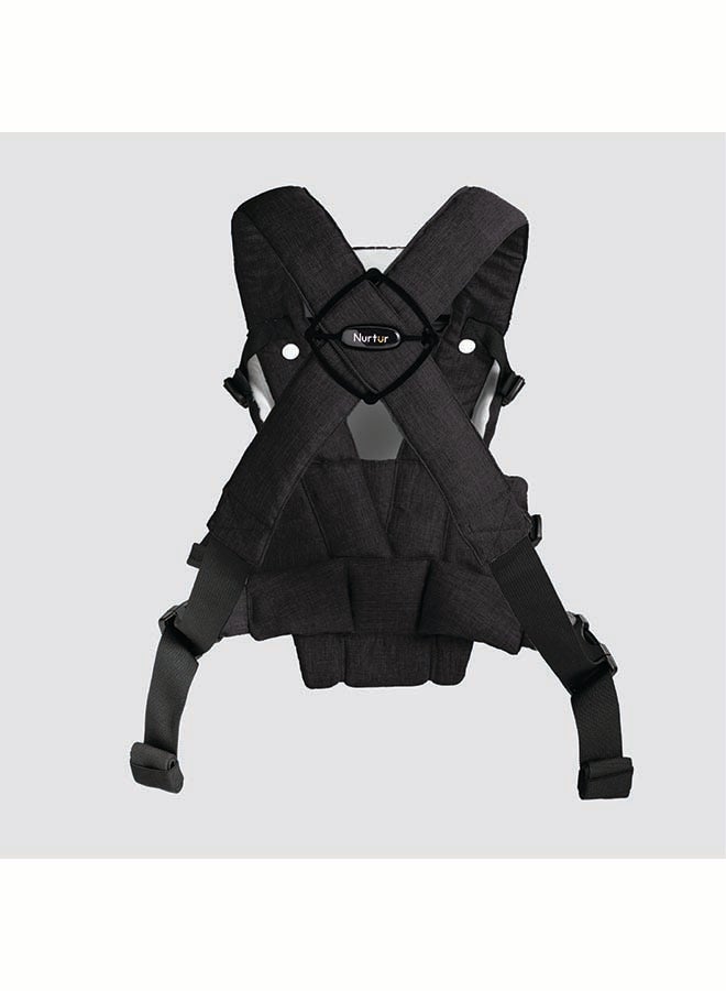 Nurtur Nurtur Dove Deluxe Infant Baby Carrier – Premium Fabric, Dual-Facing Comfort, Adjustable Cushioned Straps, & Built-In Baby Bib - Black  - Image 3