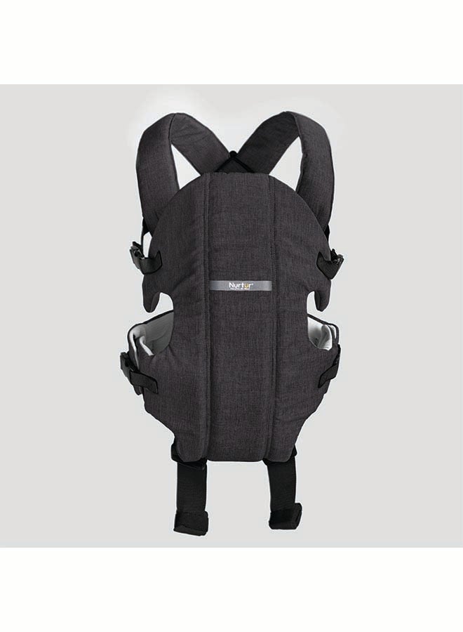 Nurtur Nurtur Dove Deluxe Infant Baby Carrier – Premium Fabric, Dual-Facing Comfort, Adjustable Cushioned Straps, & Built-In Baby Bib - Black  - Image 4