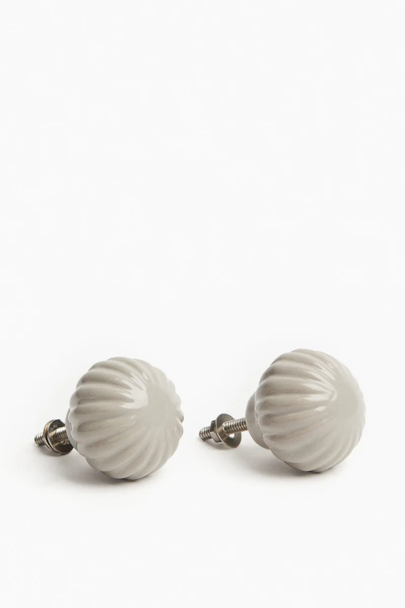 H&M 2-pack stoneware knobs