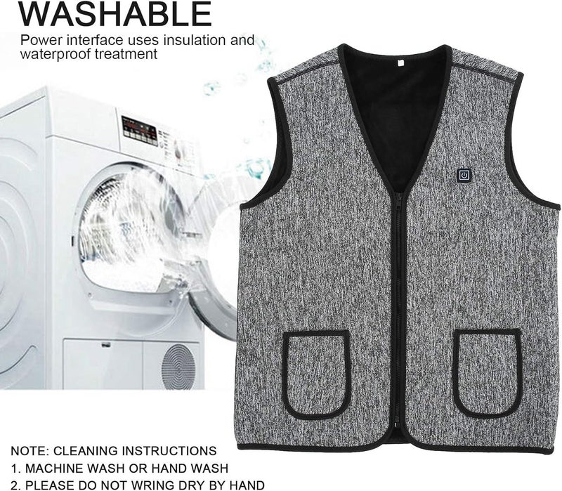 cheekyglo Electric Heated Vest,USB Chargeable Warm Clothes Coat Soft Heating Jackets for Winter Or Outdoors - Image 4
