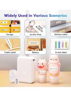Generic D110 Mini Label Maker Machine with Tape - Portable Bluetooth Label Printer for Home and Office Organization, Featuring Multiple Templates for Handheld Labeling.  - Image 3