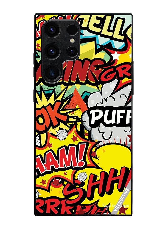 Protective Case Cover For Samsung Galaxy S25 Ultra Multibrand Stickers Design Multicolour