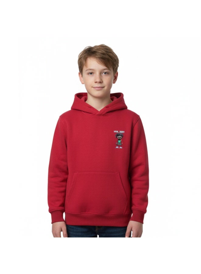 Caesar Boys' hoodie with prints on the chest and back - Image 1
