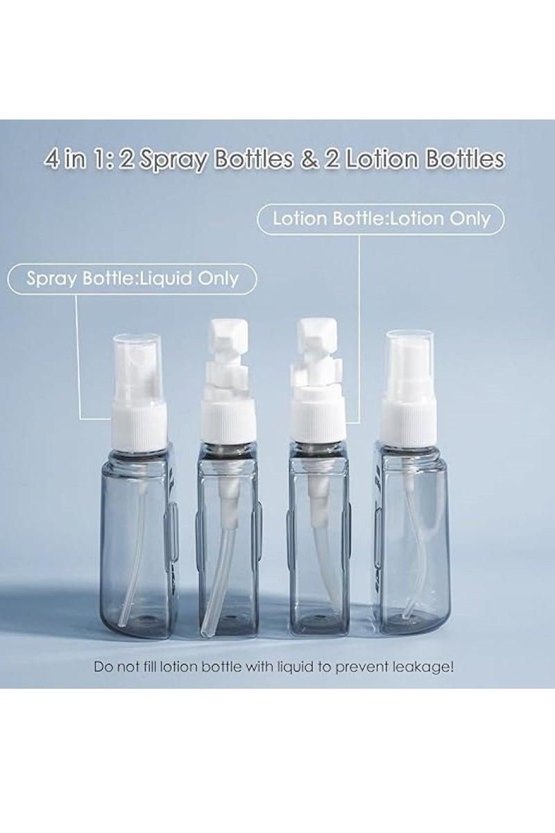 رات سو 4 في 1 من ملحقات السفر زجاجات السفر لوازم المراحيض حاويات السفر مع بطاقات حاويات مقاومة التسرب لوازم المراحيض - Image 3