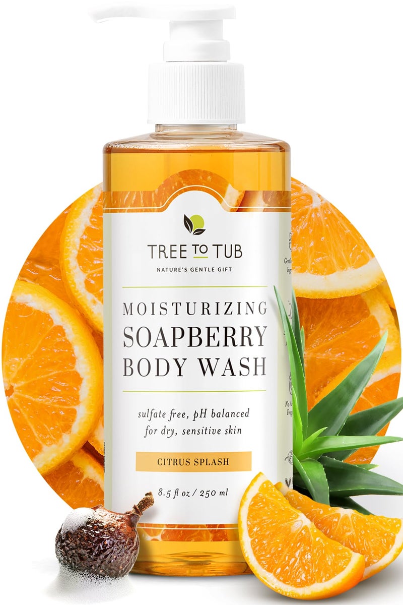 Tree to Tub Citrus Body Wash for Dry Skin & Sensitive Skin - pH Balanced Moisturizing Body Wash, Hydrating Sulfate Free Body Soap for Women & Men - Image 1