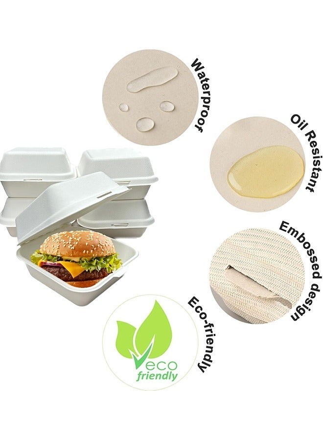 KOOKNA 20Pcs Cake Box, Disposable Food Container, Cake Box Disposable Container, Burger Bento Box, Take Out Sandwich and Cookie Packaging Gift Box for Party (White) - Image 3
