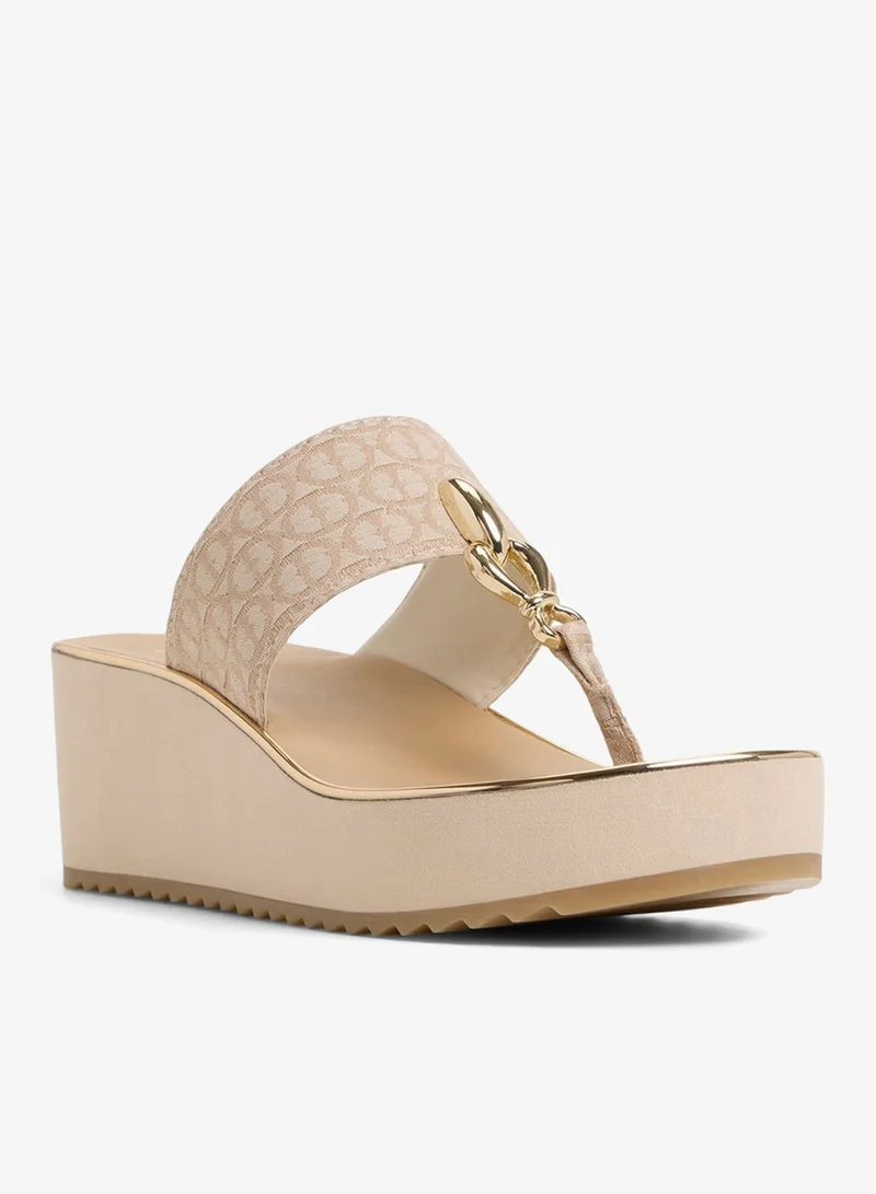 ALDO Penelopy-In Women's Gold Heel Wedges