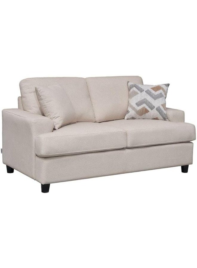 Comfynest Comfynest Ramu 2Seater Fabric Sofa With 2Year Warranty 160X88X92Cm Beige - Image 1