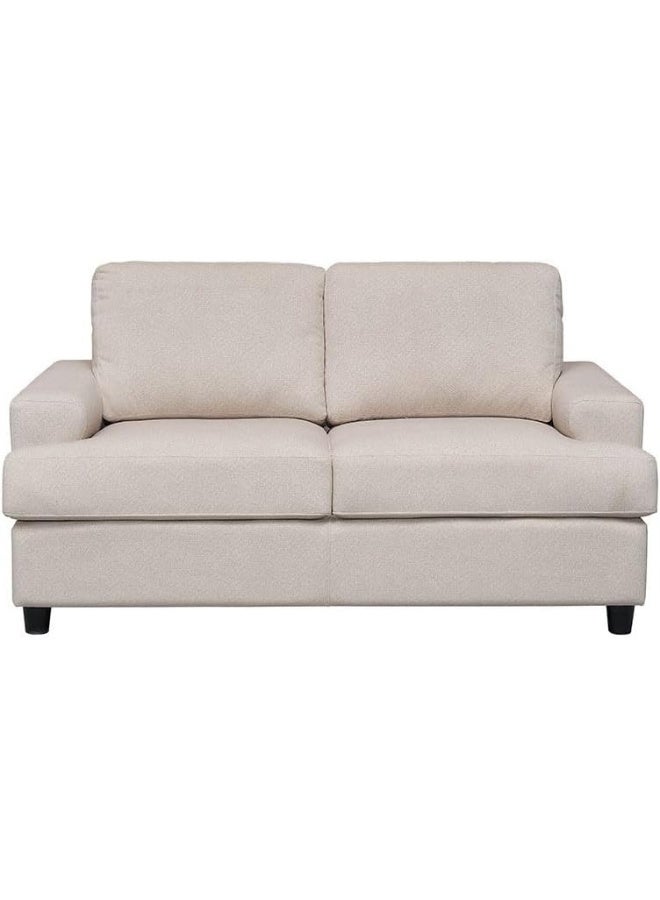 Comfynest Comfynest Ramu 2Seater Fabric Sofa With 2Year Warranty 160X88X92Cm Beige - Image 2