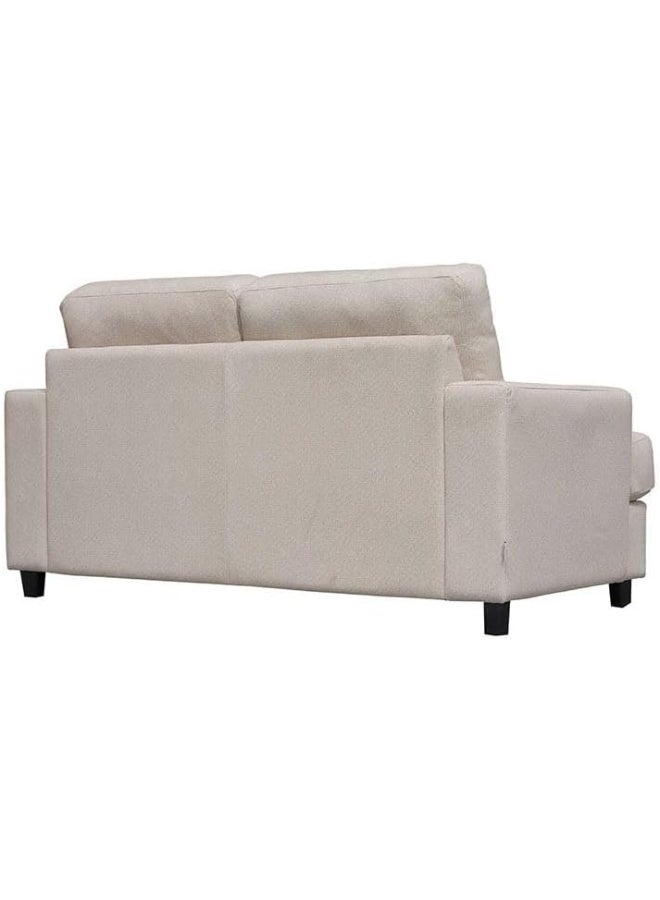 Comfynest Comfynest Ramu 2Seater Fabric Sofa With 2Year Warranty 160X88X92Cm Beige - Image 4