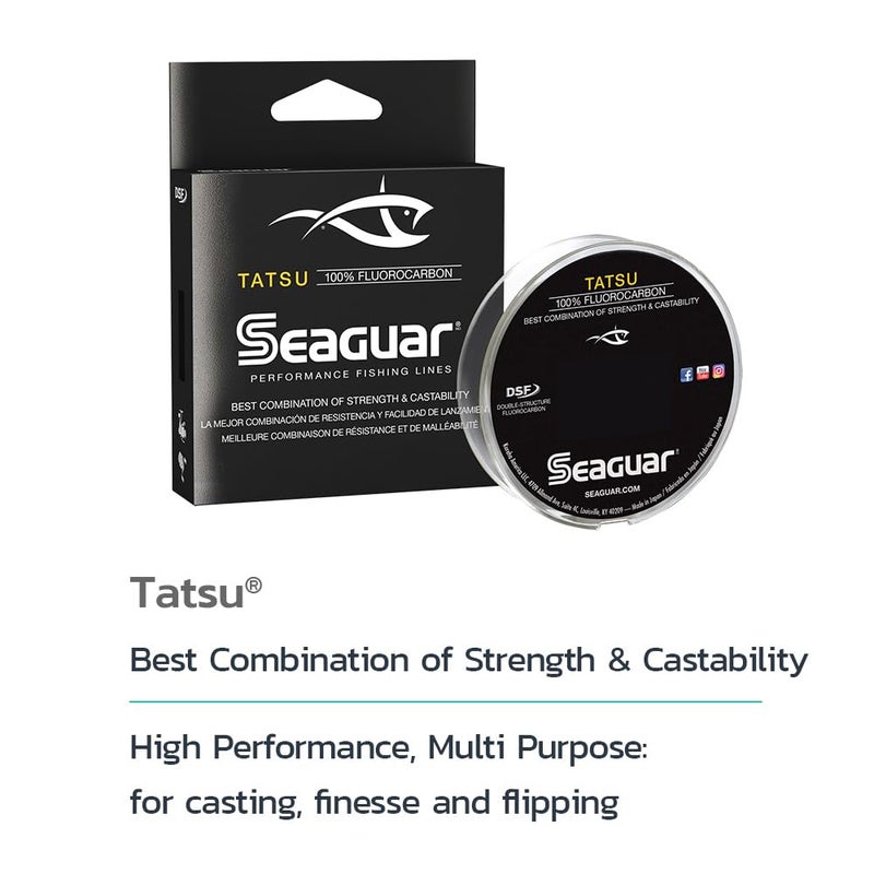 Seaguar خط صيد سيغوار تاتسو 100% فلوروكربون، 4 أرطال، 200 ياردة قوة كسر/طول - 04TS200 - Image 2