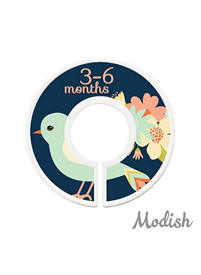 Modish Labels Modish Labels Baby Clothes Size Dividers, Baby Closet Organizers, Size Dividers, Baby Closet Organizers, Closet Dividers, Clothes Organizer, Girl, Boho, Tribal, Feathers, Flowers, Birds (Baby)  - Image 4