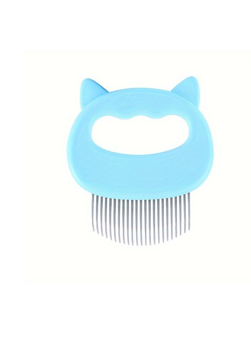 Loquat Cat Comb Pet Short  Long Hair Removal Massaging Shell Comb Soft Deshedding Brush Grooming And Shedding Matted Fur Remover Massage Dematting Tool For Dog Puppy Rabbit (Blue) - Image 5