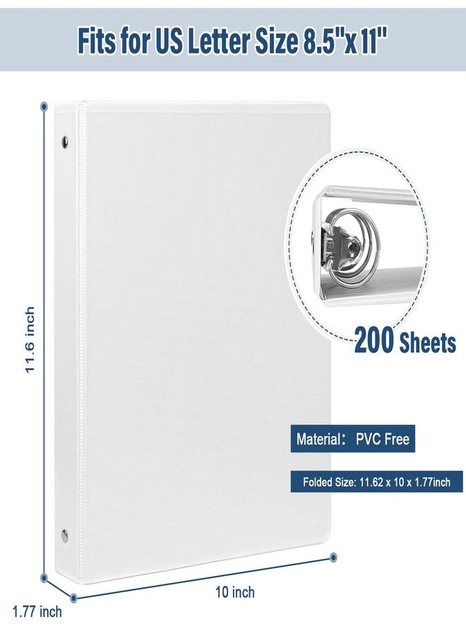 XRUNMIX 1-Inch 3-Ring-Binder with Pockets, 1'' Basic Binders 1-inch View Round Binders Holds 200 Sheets US Letter Size 8.5'' x 11'' - Bundle Packs Perfect for Home, Office, and School (1-inch) - Image 2