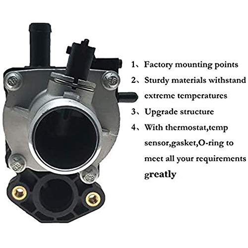 Syconeer Engine Coolant Thermostat Housing with Sensor Gasket for 2011-2016 Chevrolet Cruze 2012-2017 Chevrolet Sonic 2013-2017 Chevrolet Trax Replaces 25192228 - Image 4