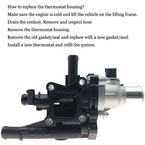 Syconeer Engine Coolant Thermostat Housing with Sensor Gasket for 2011-2016 Chevrolet Cruze 2012-2017 Chevrolet Sonic 2013-2017 Chevrolet Trax Replaces 25192228 - Image 5