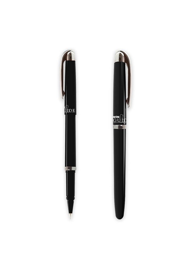 WIN Win Guide Ball Pens | 50 Black Ink Pens | Premium Stylish Pens Set | 0.6 mm Sharp Tip | Lightweight Multicoloured Body available in 6 Colours |School and Office or Corporate Gifting | Pens for Writing  - Image 1