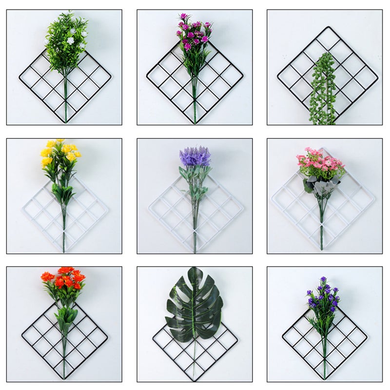 2 Pcs Multifunctionl Metal Mesh Photo Grid Panel Wall Decor Photo Wall Wall Display Organizer (Black) - Image 5