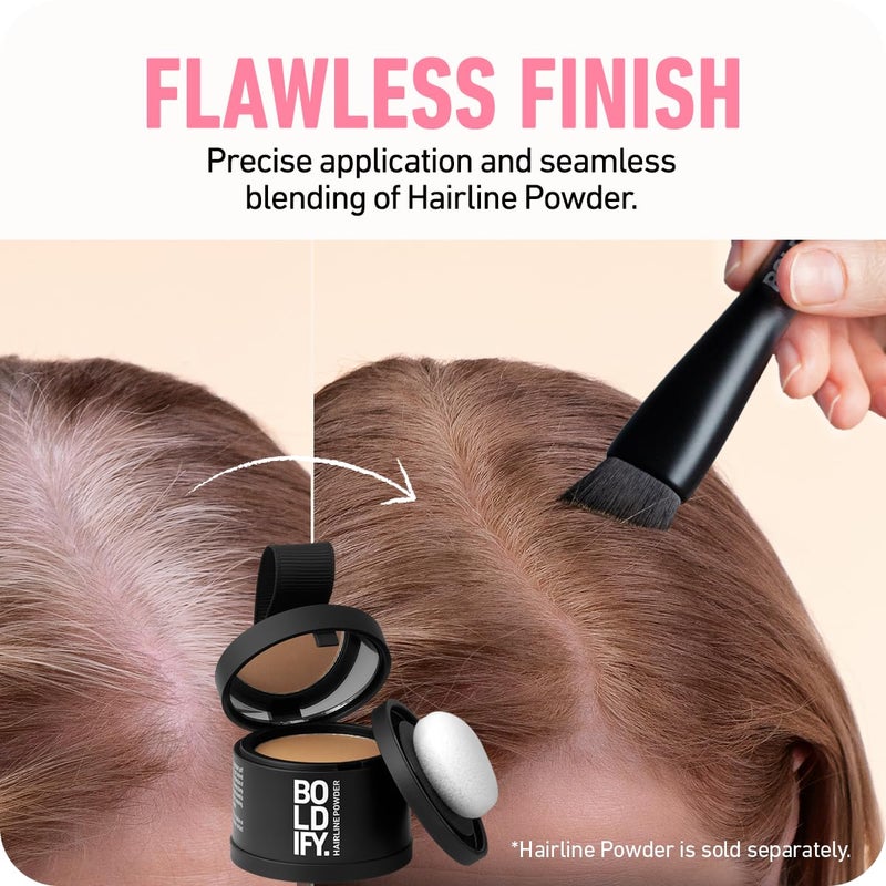 BOLDIFY Four Ended Hairline Powder Brush - Precision Hair Makeup Brush Set with Sponge Tip for Seamless Blending - Ideal as a Hair Concealer/Contour, Root Touch Up - Image 5