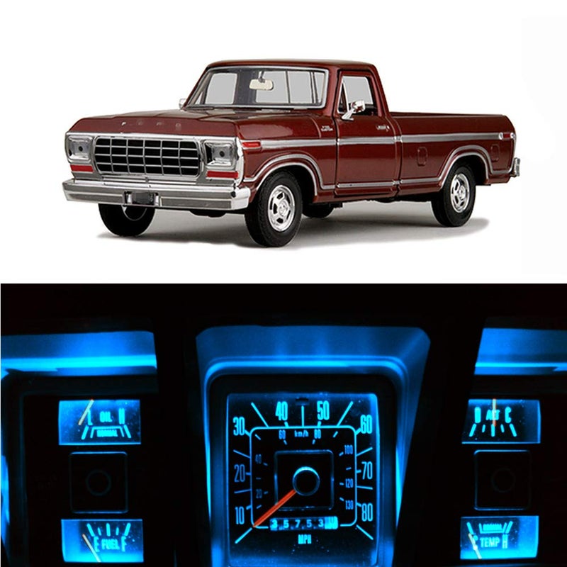 WLJH Super Bright Ice Blue Dash Instrument Cluster Panel Gauge Lighst Backlighting Indicator Lamp Bulb Full Led Light Kit For Ford F150 F250 F350 1967-1979, Pack of 8 - Image 1