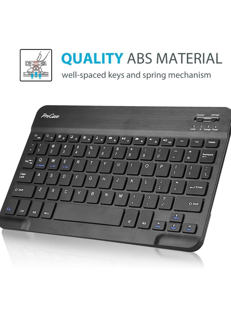 Procases - Keyboard Case for Lenovo Tab K10 Tab M10 FHD Plus 10.3 Inch Keyboard Case [Support Arabic Typing], with Magnetically Detachable Wireless Keyboard -Black - Image 1