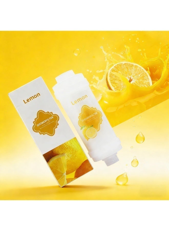 فلتر استحمام معطر - يمنع تساقط الشعر - يمنع جفاف البشرة - يزيل الكلور - يزيل الصدأ - معطر برائحة مهدئة - غير سام (رائحة الليمون) - Image 4