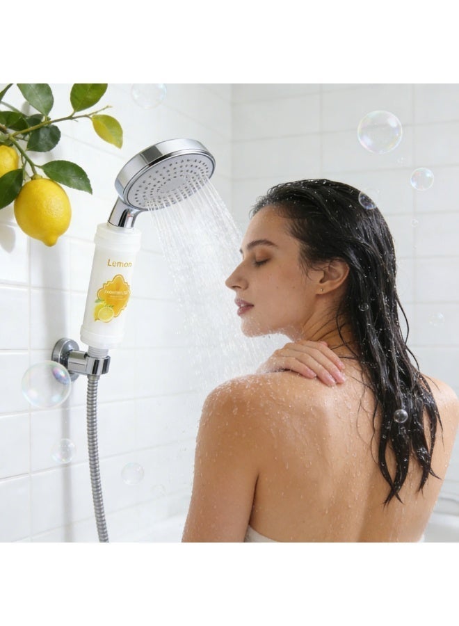 فلتر استحمام معطر - يمنع تساقط الشعر - يمنع جفاف البشرة - يزيل الكلور - يزيل الصدأ - معطر برائحة مهدئة - غير سام (رائحة الليمون) - Image 3