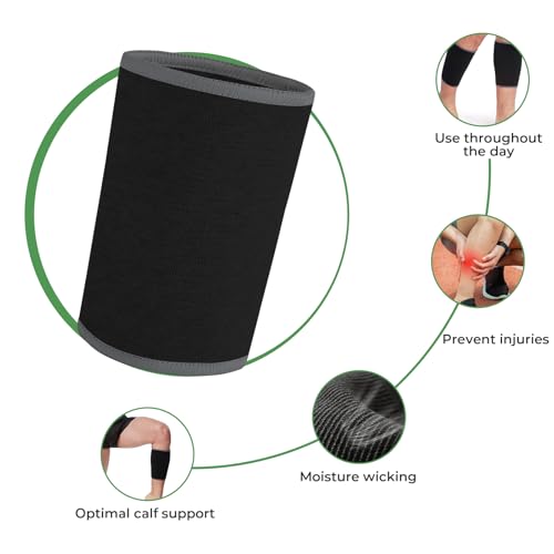 NeoTech Care Calf Compression Sleeve for Calves Support or Shin Splint (Black Color, Size M, 1 Unit) - Image 3